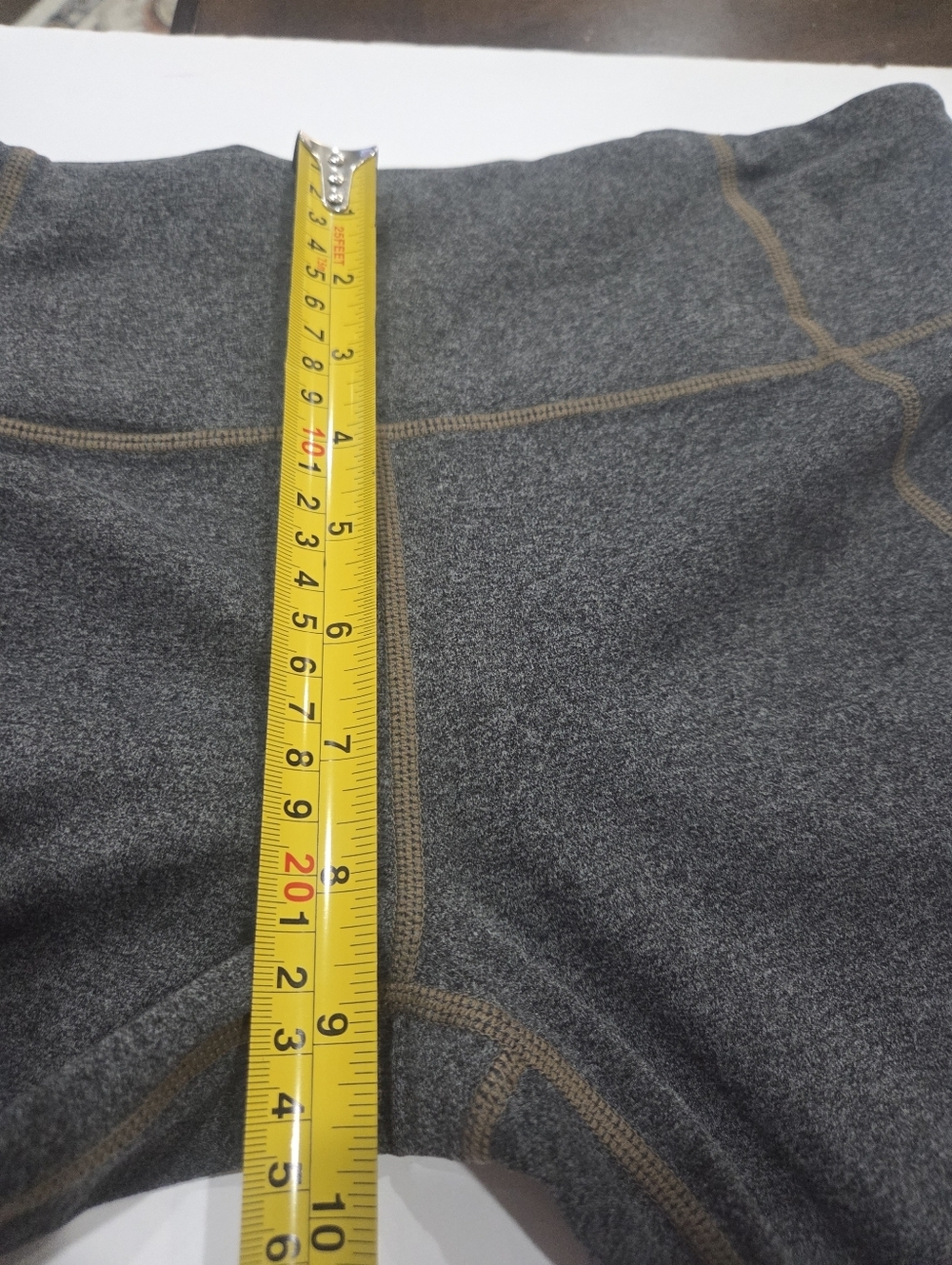 Athleta High-Waisted Gray Athletic Leggings with Contrast Stitching Sz.M - Picture 6 of 9